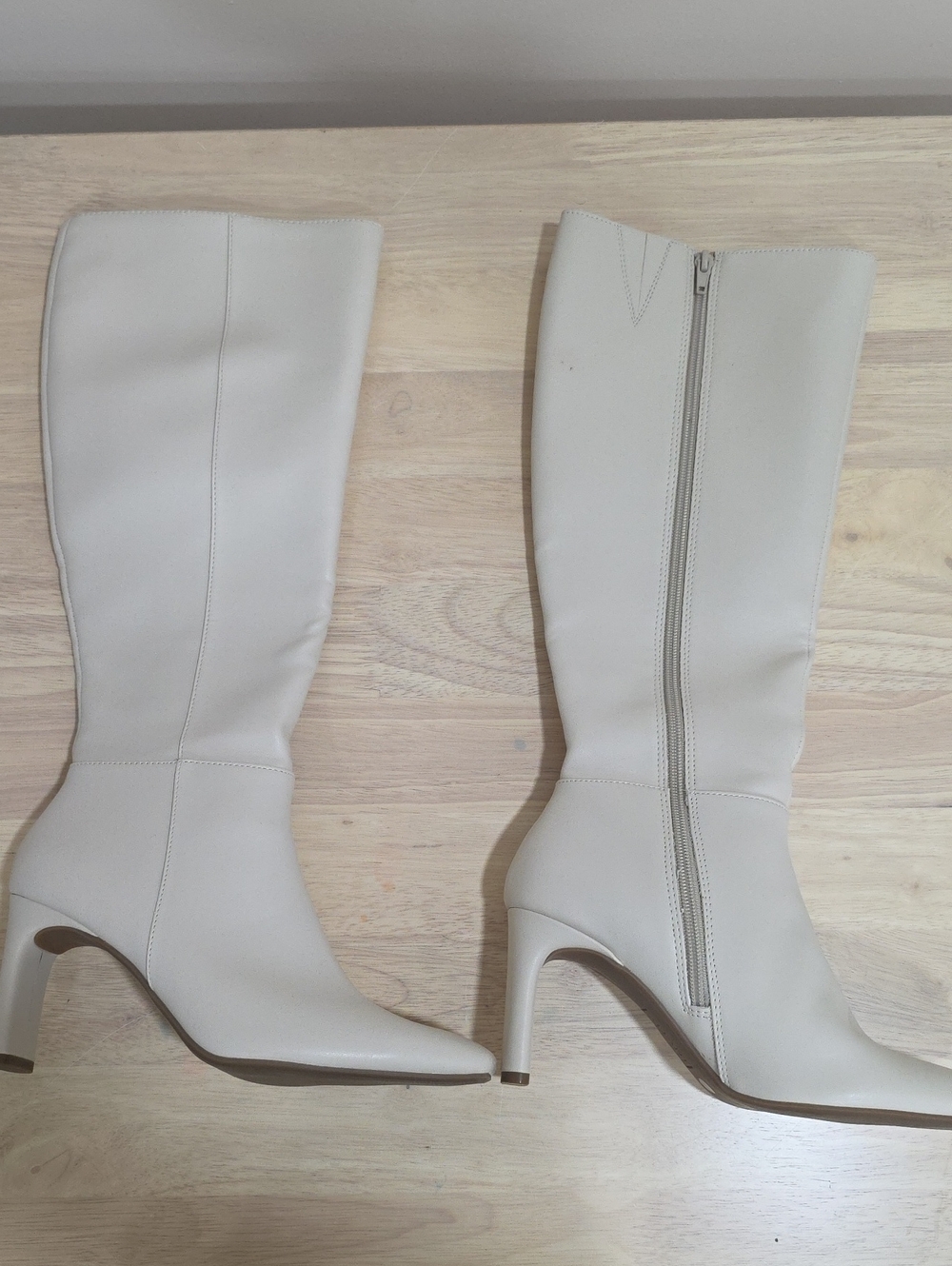 Cream High Boots